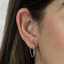 Brinco de Argola Quadrada em Prata 925 - Galeria