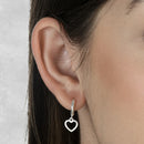 Brinco de Argola com Coração em Prata 925 - Galeria